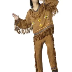 Mens Plus Native American Male Costume