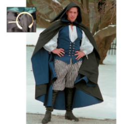 Twill Cloak With Pin Renaissance Collection Adult Costume