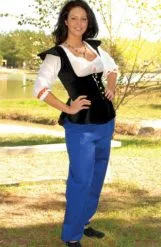 Black Cotton Velveteen Bodice Renaissance Collection Adult Costu