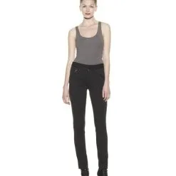 Catherine Malandrino Women's Skinny Pant With Leather Zip Detail