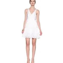Catherine Malandrino Women's Front Knot Dress (White)