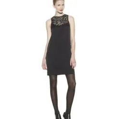 Catherine Malandrino Women's Sleeveless Dress With Embroidered N