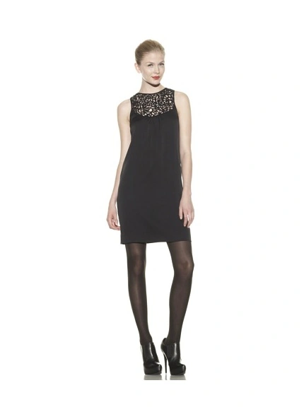 Catherine Malandrino Women's Sleeveless Dress With Embroidered N