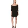 Catherine Malandrino Women's Mixed Pointelle Dress (Noir)
