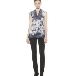 Catherine Malandrino Women's Cutout Tunic (Cloud Marble)