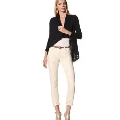 Catherine Malandrino Women's Drop Neck Burnout Jacket (Midnight)