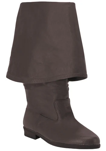 Brown Leather Pirate Boots